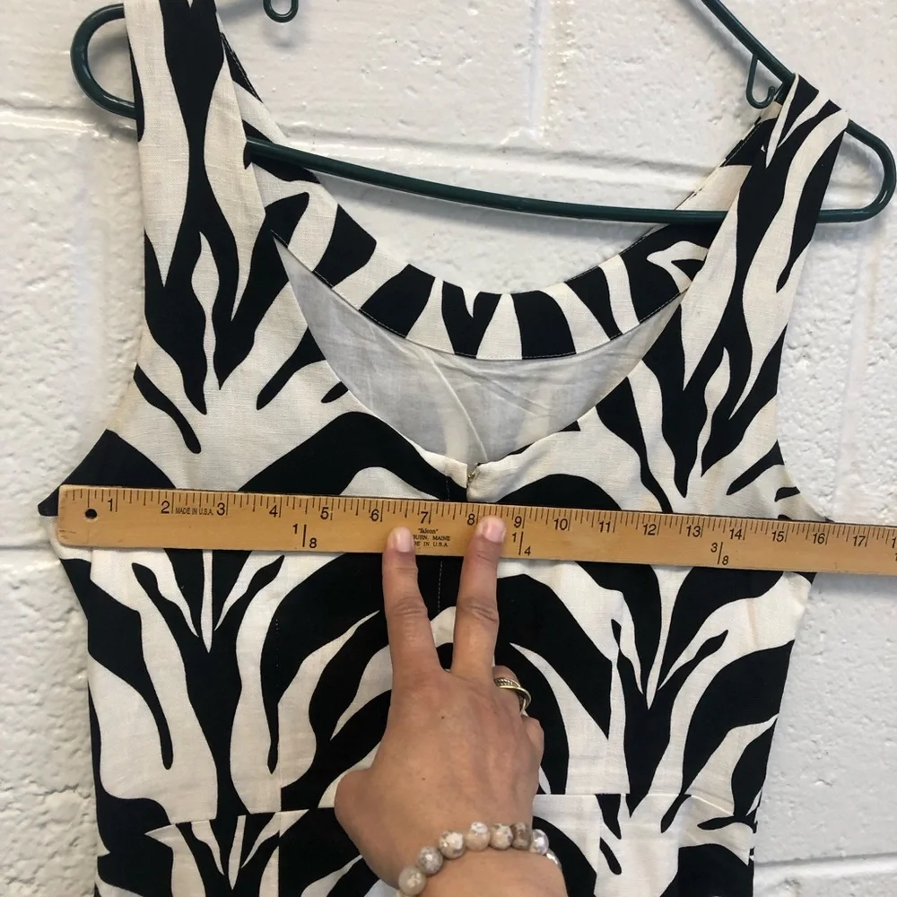 Kate Spade Jillian Zebra Print Linen Dress Sz. 8, Sz.‎ 10